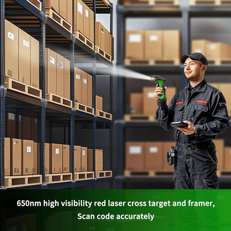 NETUM Rugged Wireless QR Code Scanner with Honeywell's Area-Imaging Scan Engine, Bluetooth 2D 1D Bar Code Reader 2600mAh Drop Protection Shock Dust Proof for Windows Mac Android iOS (NT-1900) - Image 3